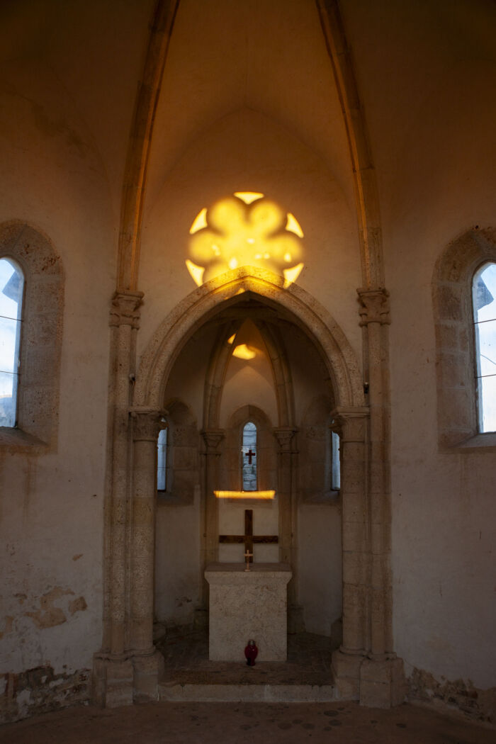 Church nestled within the historic walls of Medvedgrad, Croatia