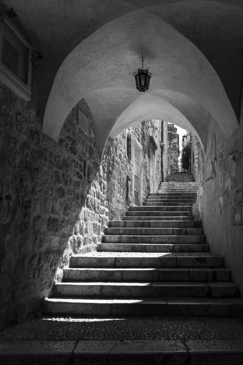 An ancient stairway in a hidden corner of Croatia