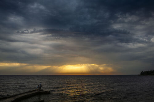 The sun dips below the horizon on Croatia's stunning Adriatic coast