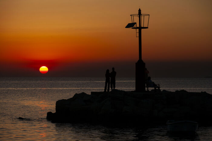 Essence of a Croatian coastal sunset