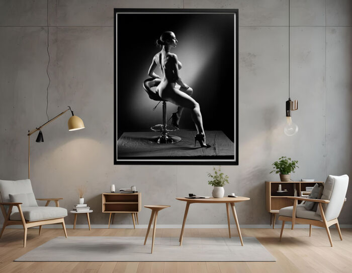 Buy Sensual Black and White Art Prints – A Captivating Nude Art Wall Print for Your Space