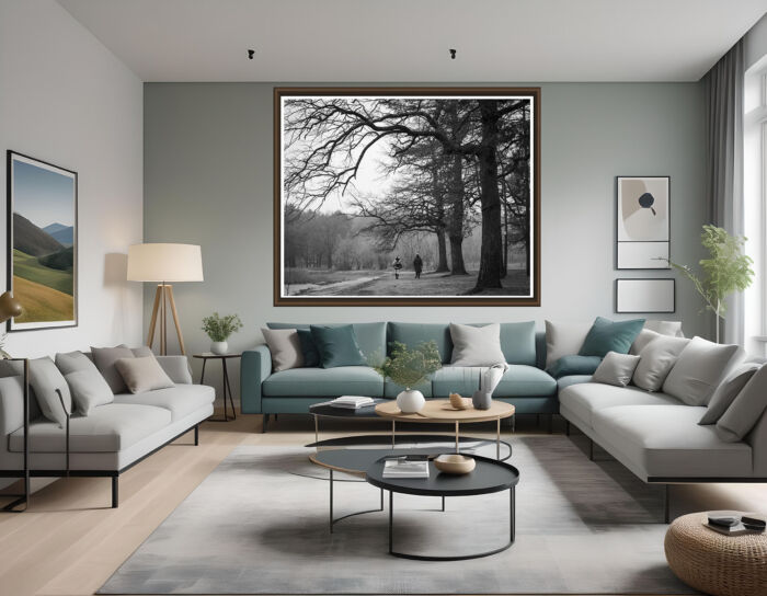 Winter's Tale: A Timeless Black and White Art Photography Print Capturing Life's Quiet Moments