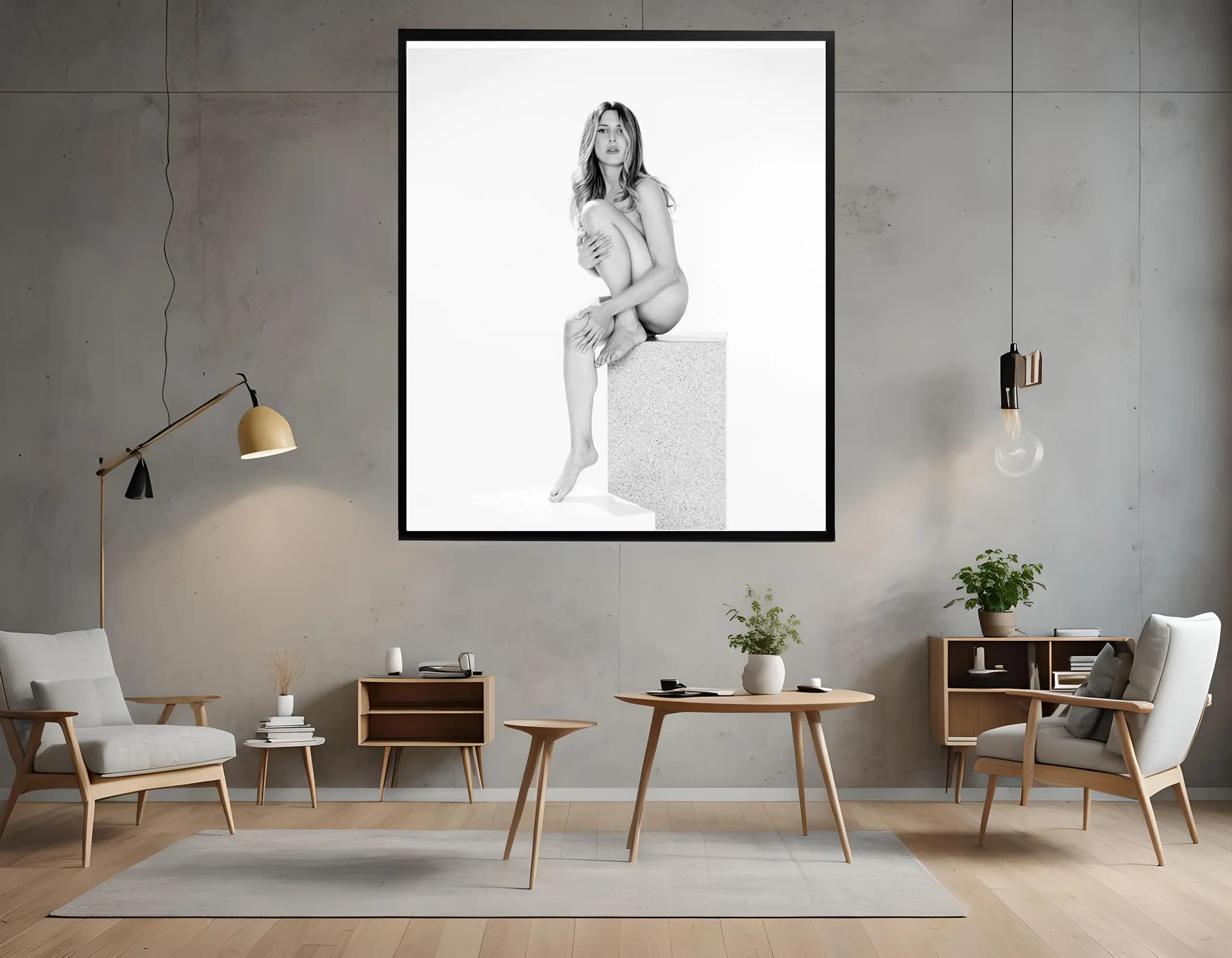 Minimalist Nude Study – Fine Art Black and White Photography